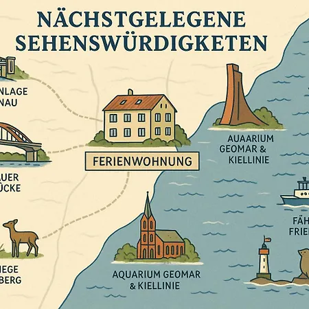 Apartment Moderne In Kiel-holtenau, Strandnaehe, 2 Zimmer, Voll Ausgestattet, Gute Anbindung